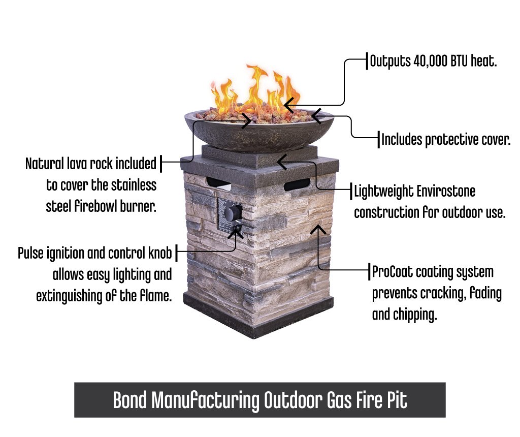 BondManufacturingOutdoorGasFirePit