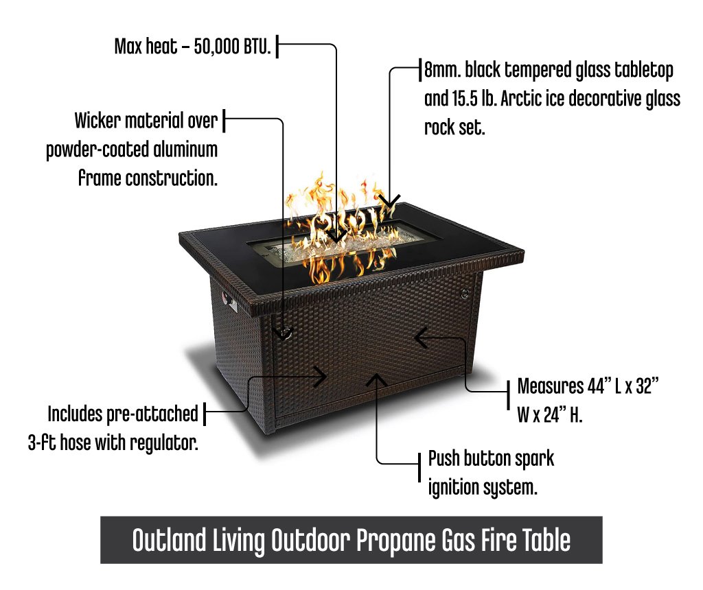 OutlandLivingOutdoorPropaneGasFireTable